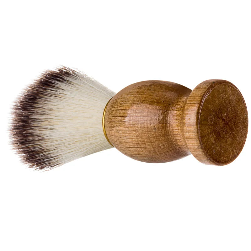 1/2/4//6/8PCS Natural Badger Hair Brush Men's Shaving Brush Barber Salon Men Facial Beard Cleaning Brush Wood Handle Shave Tool