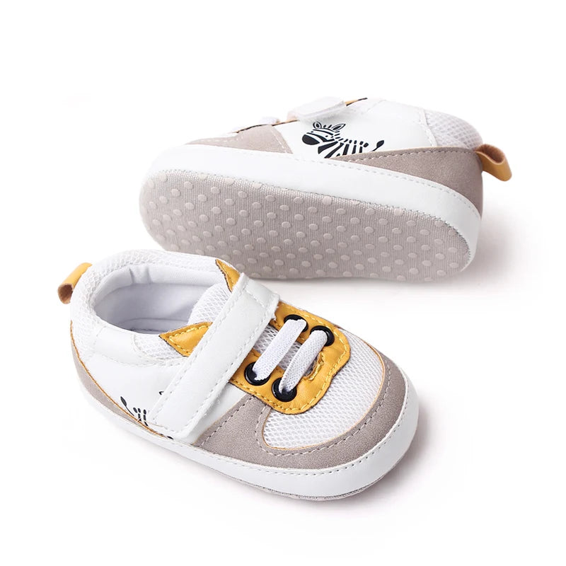 Baby Shoes 0-9-18 Months for Toddler Boys and Girls Soft Cotton Baby Sneaker Soft PU Leather Baby Casual Walking Shoes BH2319