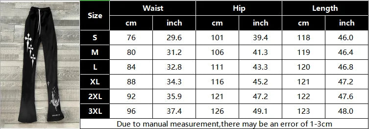 Y2K Flared Pants For Women's 3D Printing Casual Fashion Spring And Autumn Flare Leg High Waist  Long Trousers Vintage Streetwear