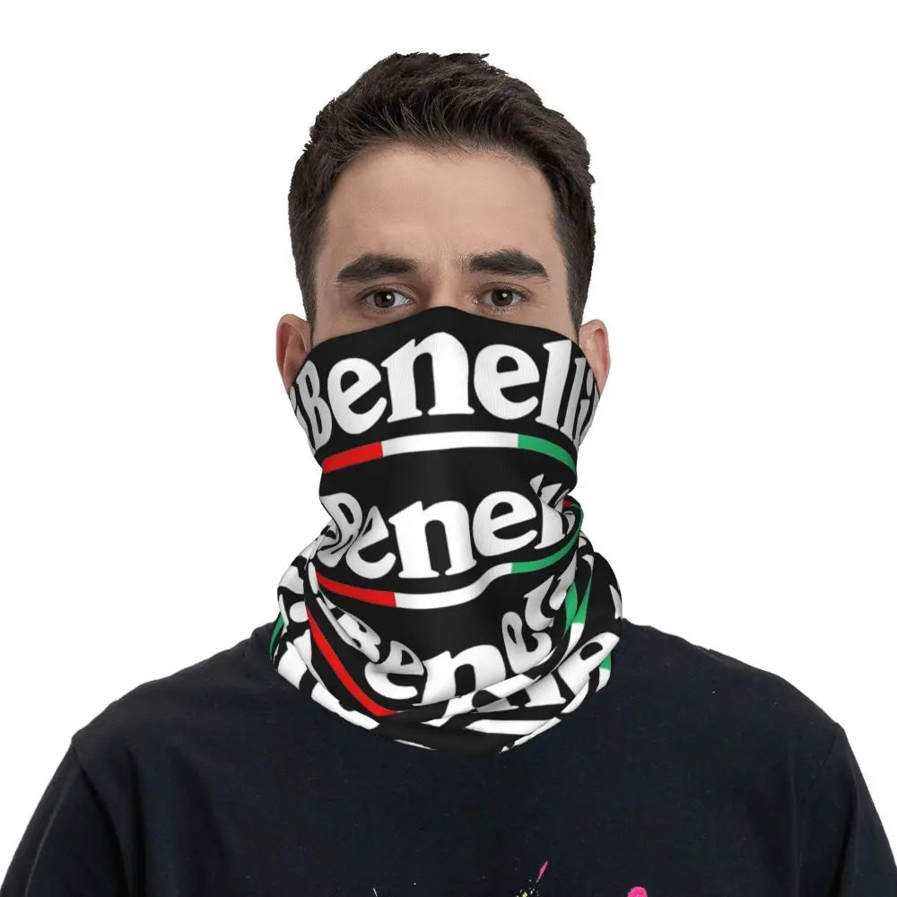 BENELLI MOTORCYCLE DESIGNS Bandana Neck Gaiter Printed Mask Scarf Multi-use Balaclava Hiking for Men Women Adult Breathable