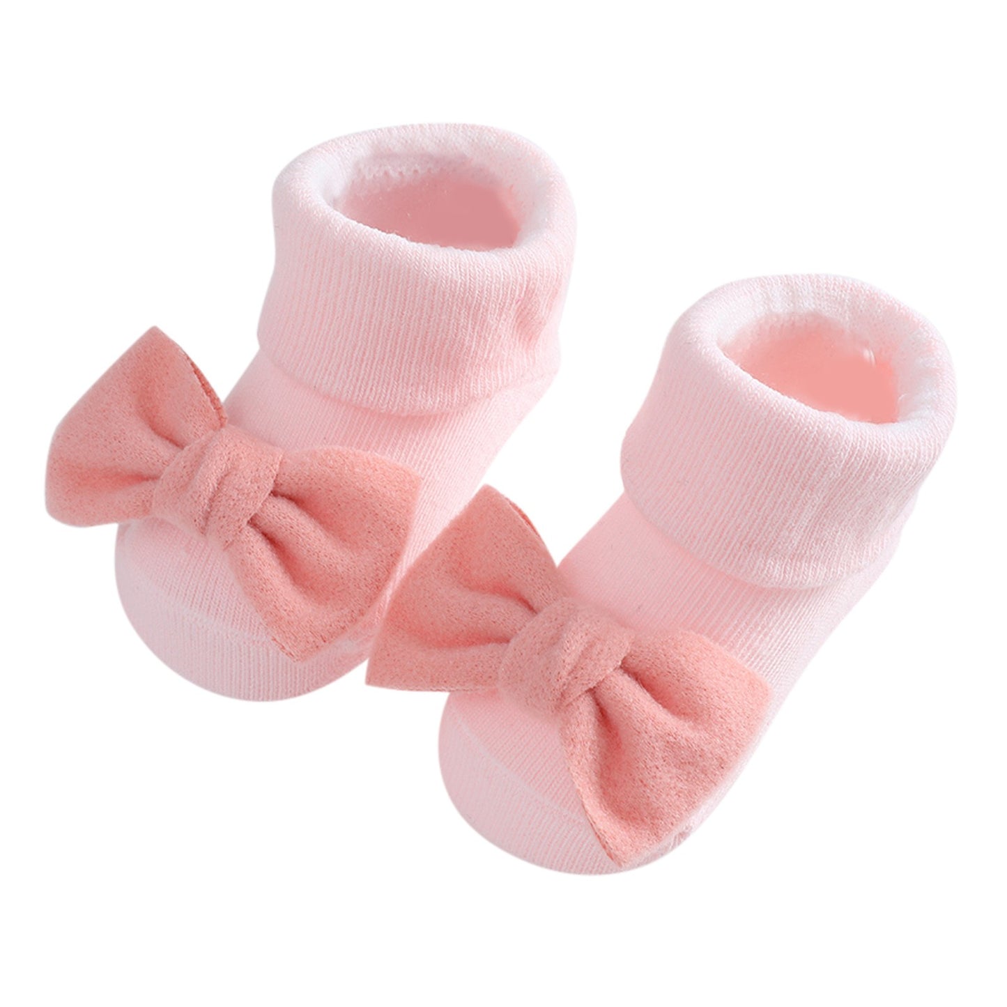 Toddler Baby Girls Socks Shoes Newborn Baby Floor Socks Bowknot Infant Baby Foot Socks First Walkers Prewalker Boots 0-12 Months