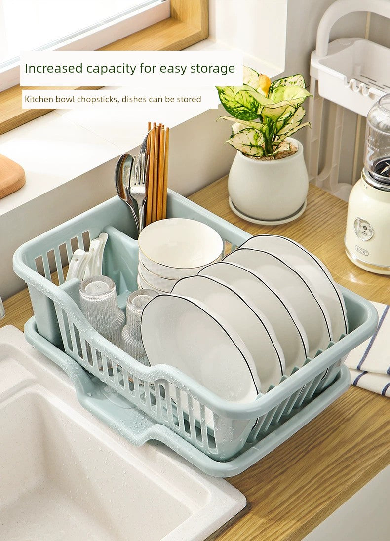 Sink Tableware Kitchen Countertop Storage Box Plate Rack