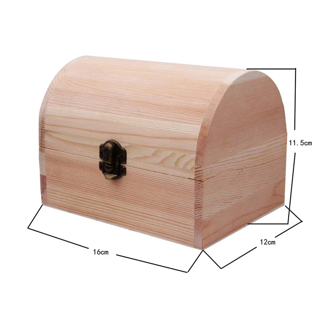 Wood Wooden Arched Hinged Storage Boxes Multi-function Hinged Boxes Gift Packing Jewelry Case Box Home Sundries Storage Box