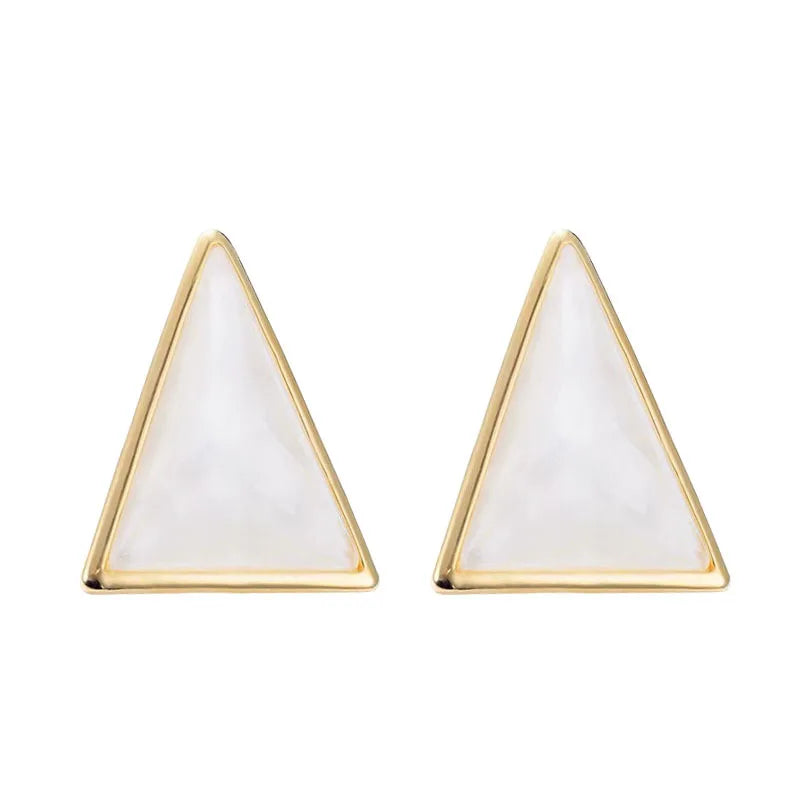 New Retro Style Exaggerated Geometric Triangle  Earrings For Women French Fashion Jewelry Design Personalized Earrings