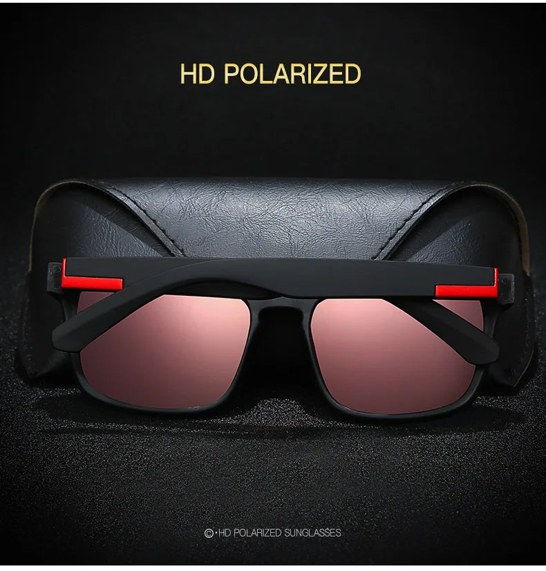 Men Polarized Sunglasses Bright Film Sports Sun Glasses Elastic Paint Frame Sports Outdoor Travel Eyewear T232