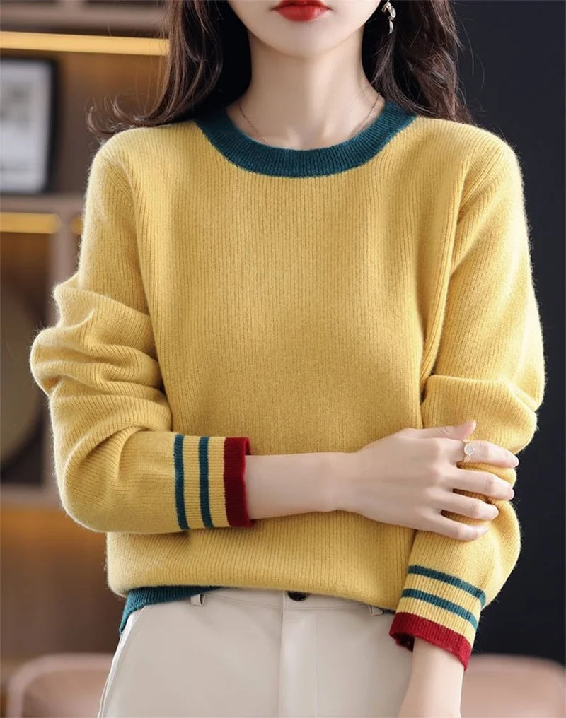 Women Sweater Spring Autumn Knitted Pullovers O-neck Slim Fit Bottoming Shirts Solid Soft Knitwear Jumpers Basic Sweaters