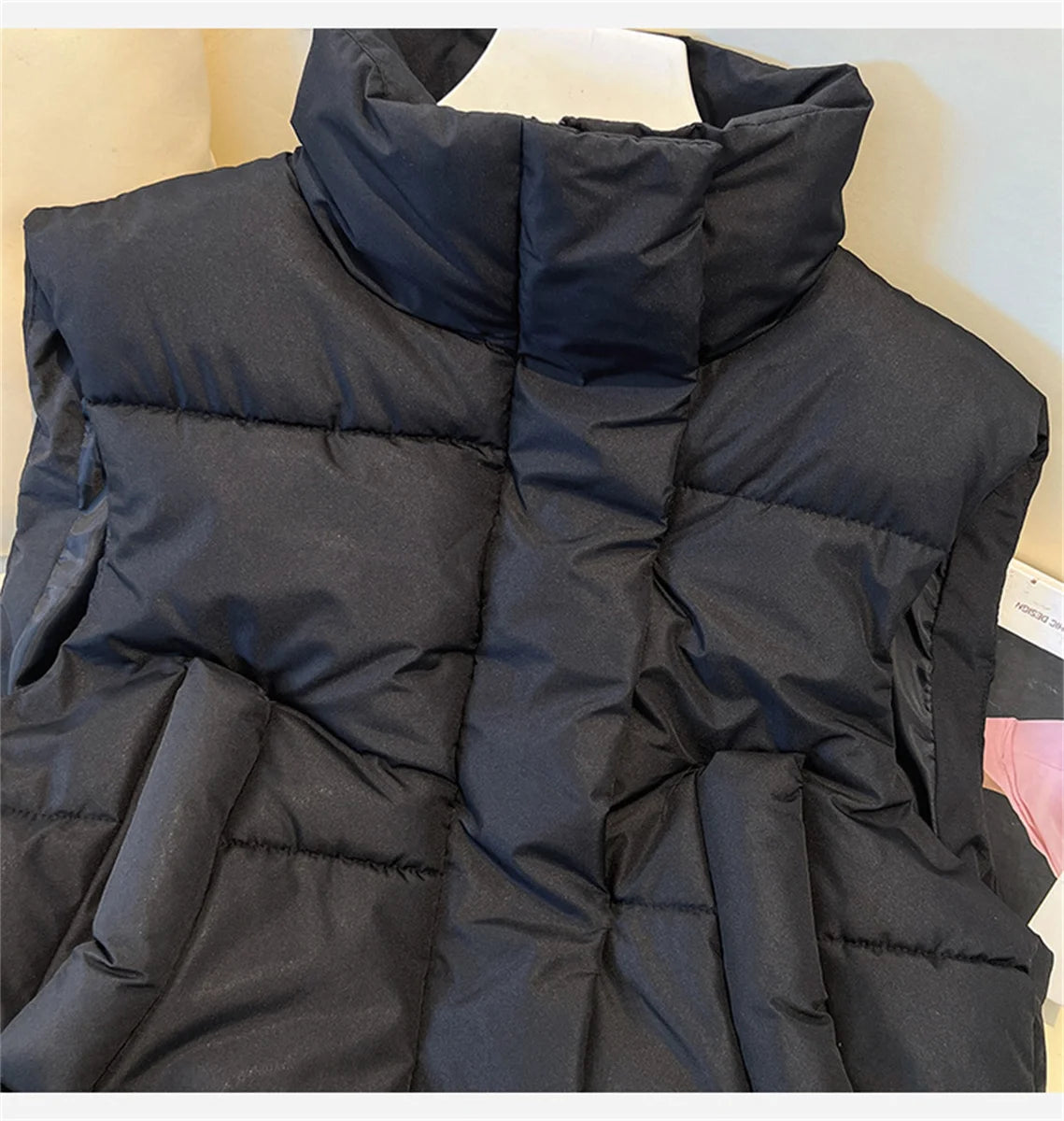 Autumn Winter Y2K Vest Women Thick Warm Down Vest Harajuku Loose Jacket Casual Outerwear Short Waistcoat Windproof Vest Coats