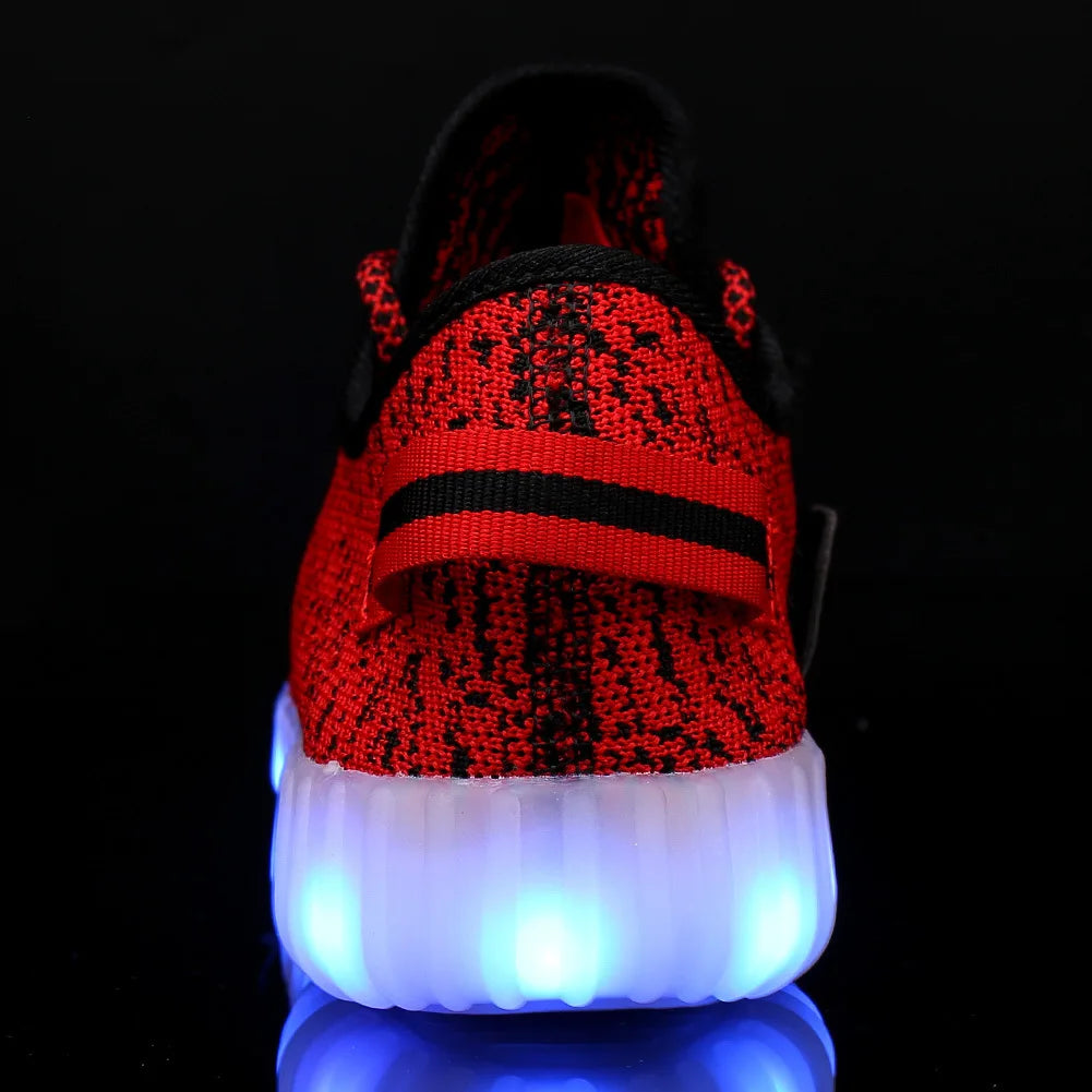 Men & Women LED  Shoes USB Rechargeable Breathable Fashion Adult Sneakers Large Size 35-46