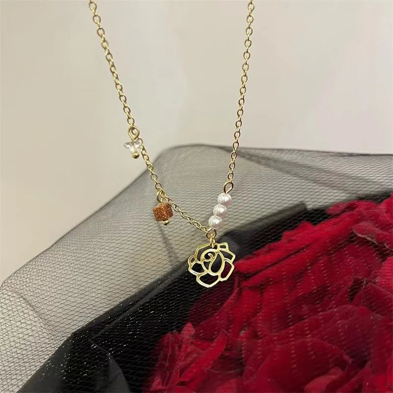 Fashion Trend Unique Design Elegant Exquisite Simple Zircon Star Snake Bone Chain Necklace Women Jewelry Party Gift Wholesale