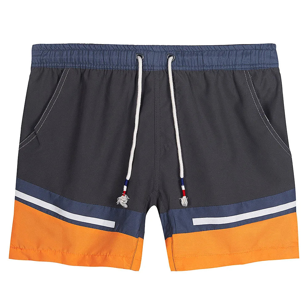 Beach Pants Summer New Style Men's Swim Shorts Pocket Mens Swimming Shorts Quick Dry Beach Trunks Swimwear with Mesh Lining