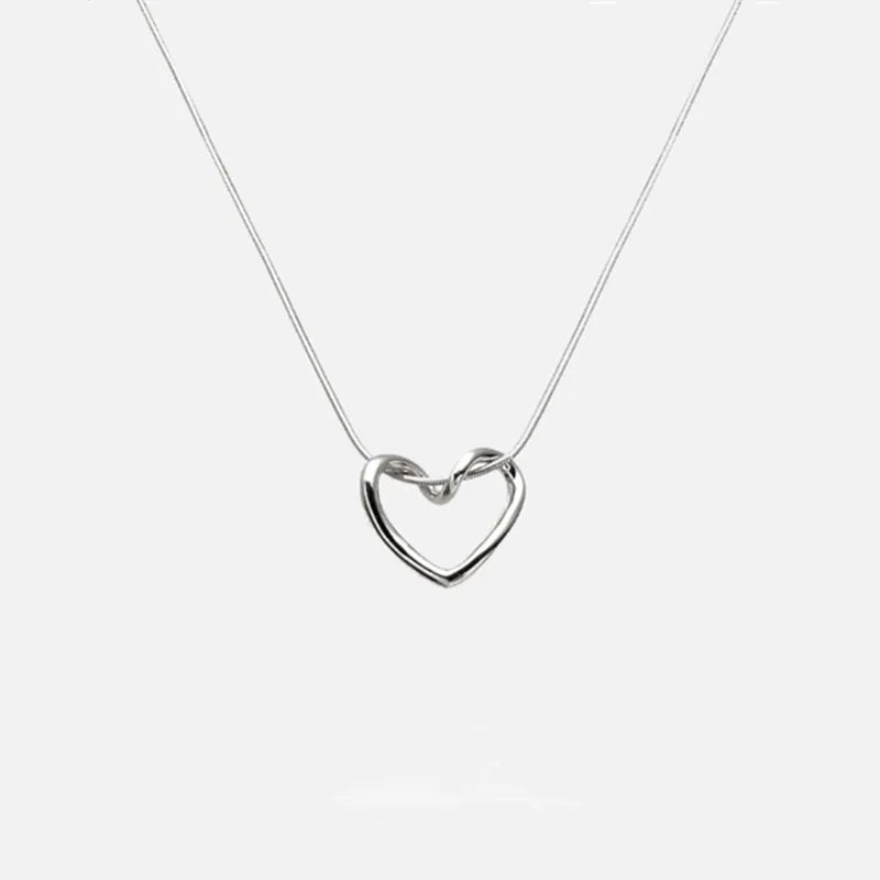 2019 Female New Heart Star Necklace Meteorite Pendant Transparent Fishing Line Invisible Women Zircon Pendants Necklace Jewelry