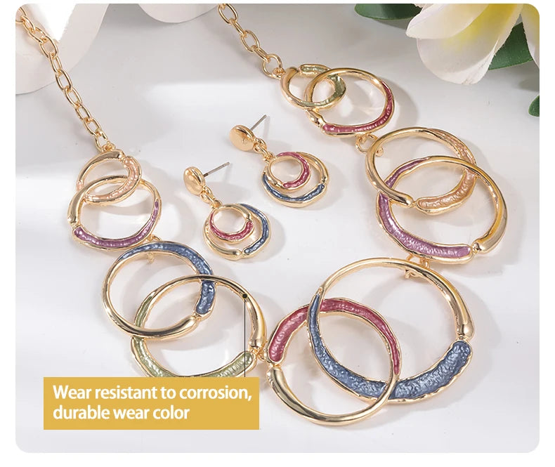 Round Pendants Necklaces Lady Geometric Choker New in Jewelry Collection Trend Chains Necklace Mother's Day Gift for Women