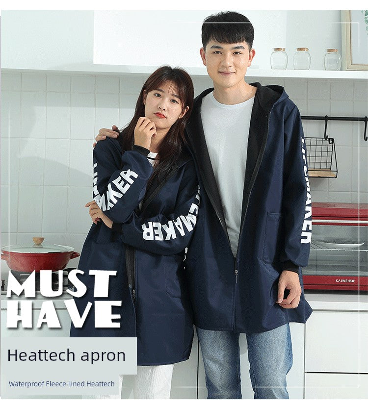 Fleece Zipper Mid Length Long Length Kitchen Waterproof Heattech Overclothes