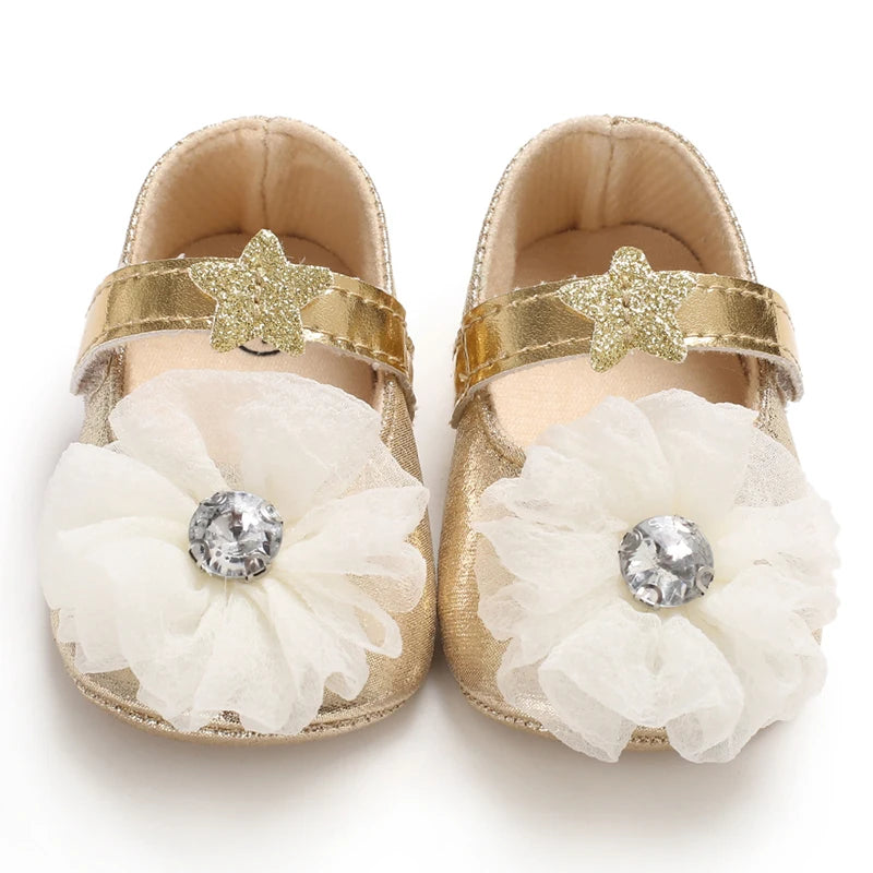 Fashionable Series Baby Shoes Girl Baby Cute Bow PU Princess Shoes Soft Cloth Sole Comfortable Walking Shoes Spring and Autumn