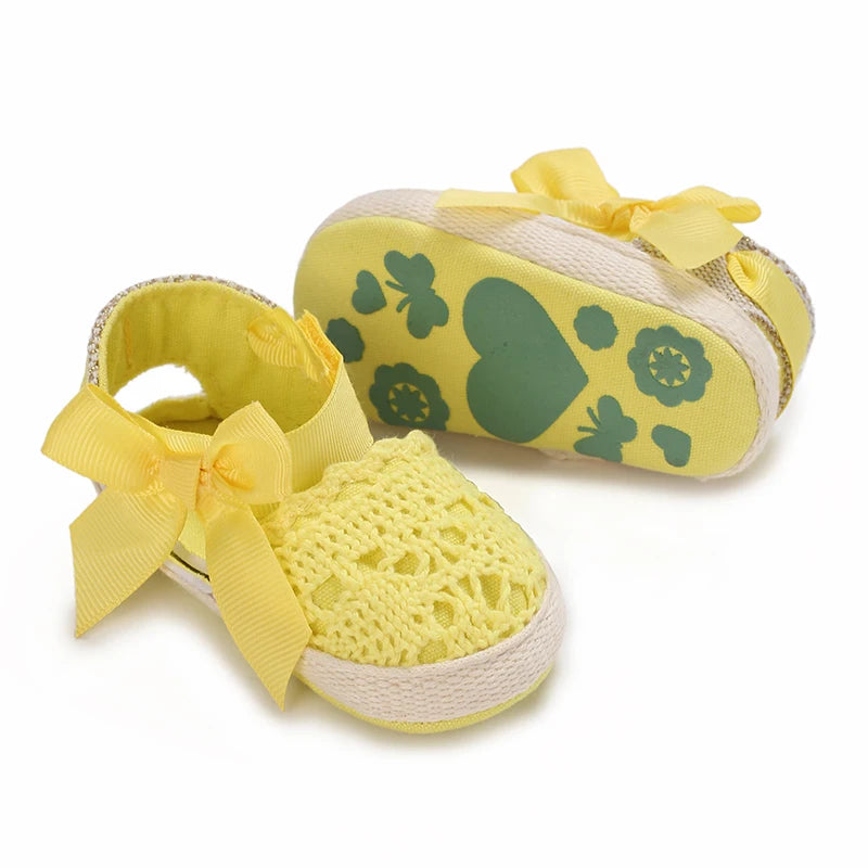 Summer Fashion Baby Shoes 0-18M Girl Baby Bow Casual Sandals Soft Sole Comfortable Baby Walking Shoes