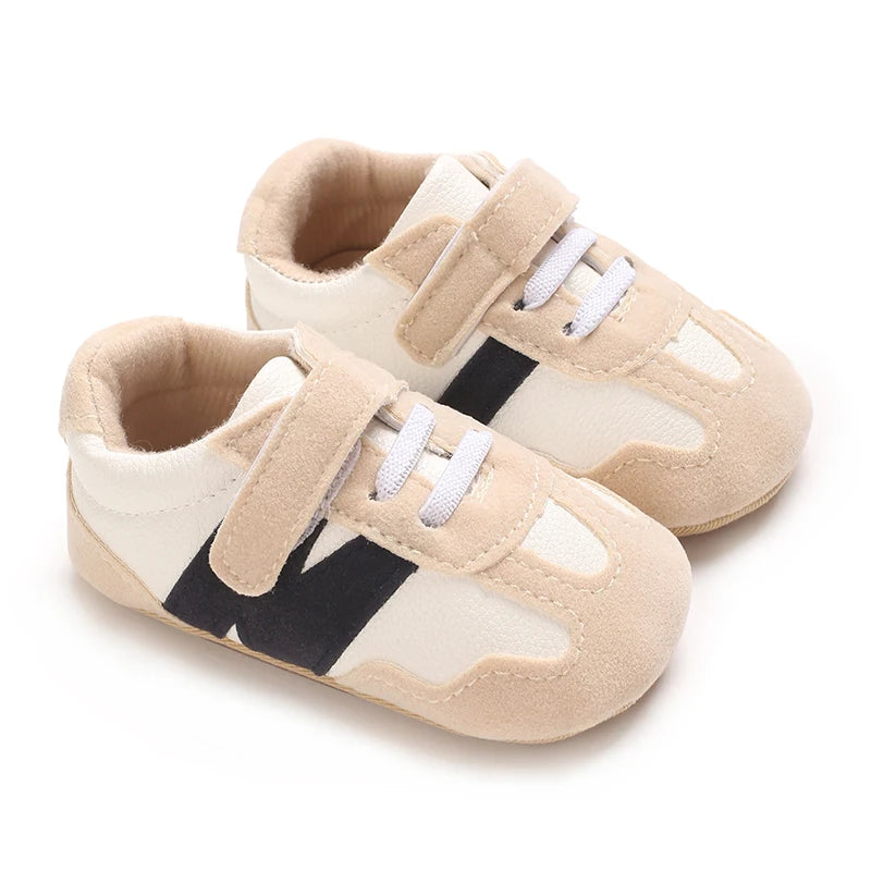 Newborn Baby Sneakers Letter Patchwork Baby Casual Shoes Anti-slip Hundred Toddler Baby Boys Girls Shoes 0-18 Months