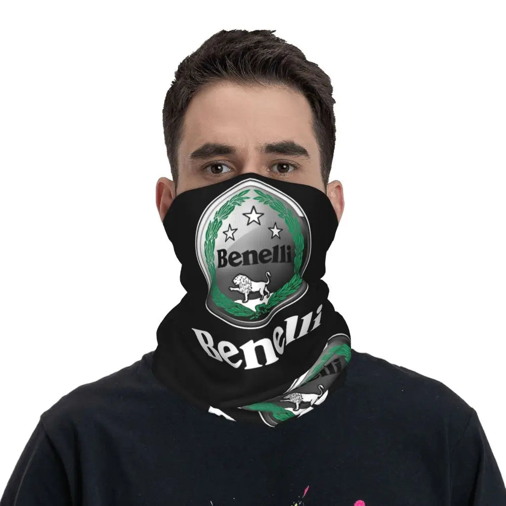 BENELLI MOTORCYCLE DESIGNS Bandana Neck Gaiter Printed Mask Scarf Multi-use Balaclava Hiking for Men Women Adult Breathable