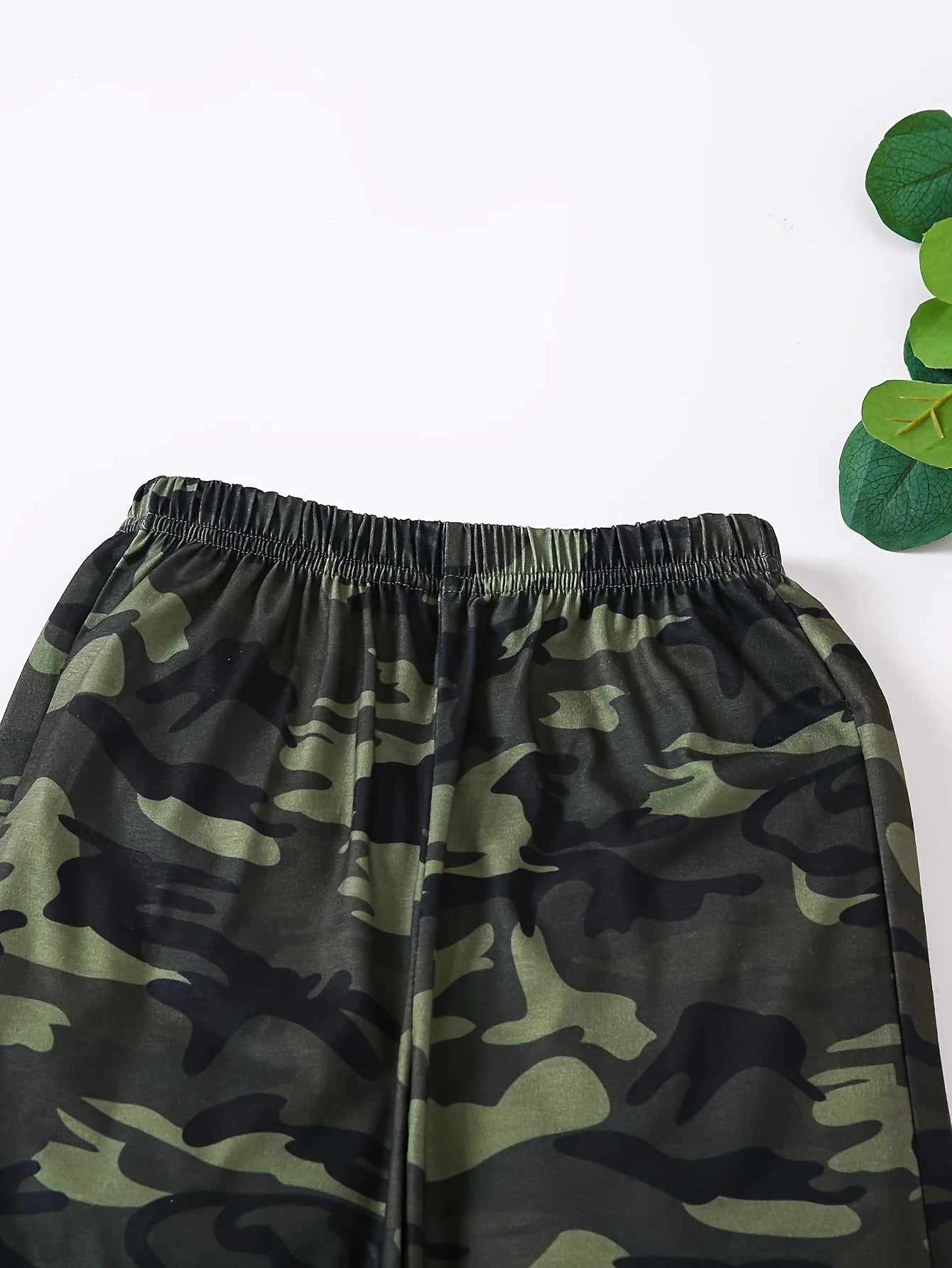 Spring summer new casual boy alphabet print spring autumn new camouflage elastic leg casual pants