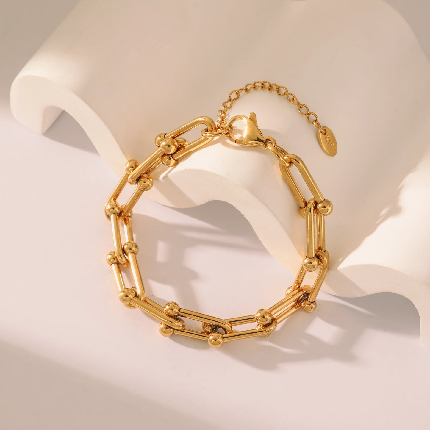 316L Stainless Steel Gold Color Geometric Bracelet For Women Girl Fashion New Holiday Gift Wrist Chain Jewelry Pulsera