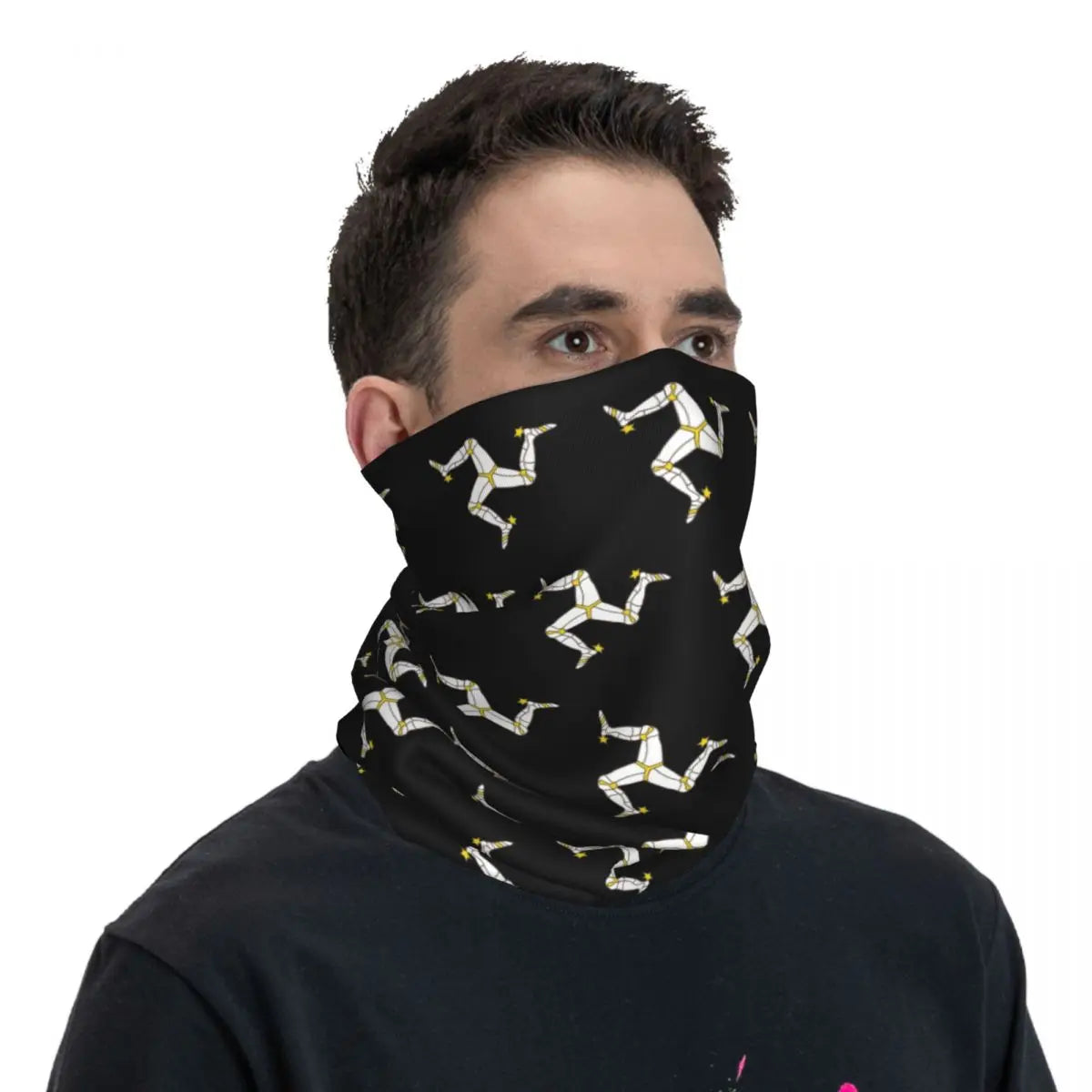 Isle Of Man TT Motorcycle Bandana Neck Cover Printed Motorbike Balaclavas Wrap Scarf Warm Headwear Running Unisex Adult