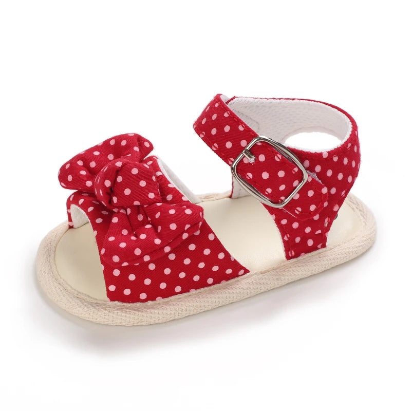 Summer baby girl sandals red festive and cute flower baby shoes soft rubber soles comfortable and casual baby walking shoes