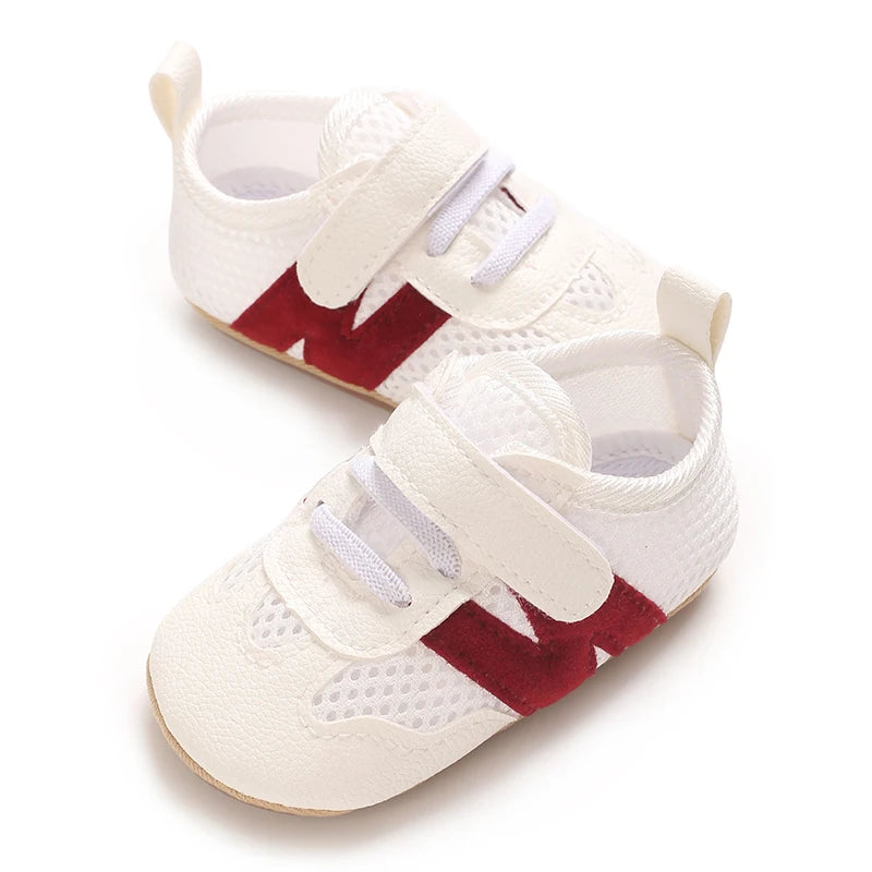 Newborn Baby Sneakers Letter Patchwork Baby Casual Shoes Anti-slip Hundred Toddler Baby Boys Girls Shoes 0-18 Months