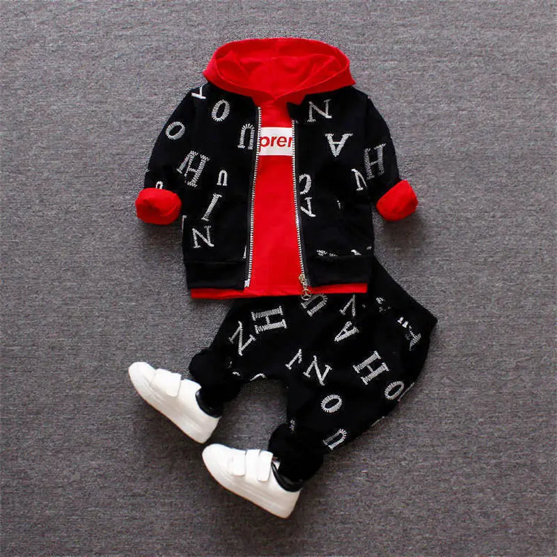 Baby Clothes Set Spring Autumn Winter Children Clothing Warm Suits Kids Baby Boys Jacket+pant 3PCS Child Training Boy Clothes