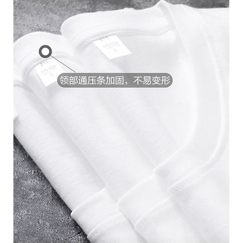 Newly Summer T-Shirts Men Women Skin Friendly Cotton Tshirt Male Basic Solid Tee Shirt Female Soft Plain Tee Tops Japan S-5XL