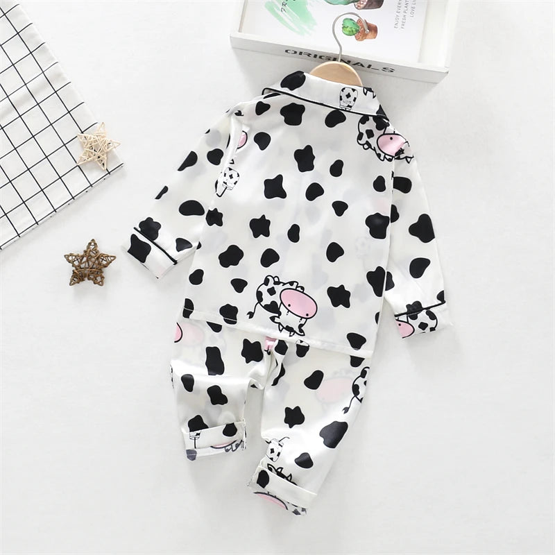 Autumn Baby Girls Clothes Set Children Pajamas Long Sleeved Shirt Pants 2Pcs/Sets Kids Sleepwear Toddler Clothing Infant Costume