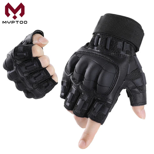 Men Half Finger Gloves Slip Rresistant Wear-resistant Racing Off-road Breathable Motorcycle Bicycle Fingerless Glove Riding Gear