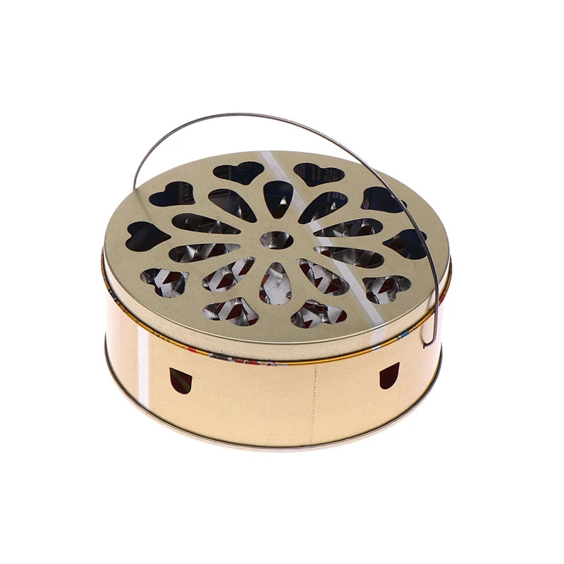 With Handle Lid Mosquito Coil Tray Holder Home Insect Repellent Anti-fire Sandalwood Incense Burner Box Anti-Mosquito Supplies