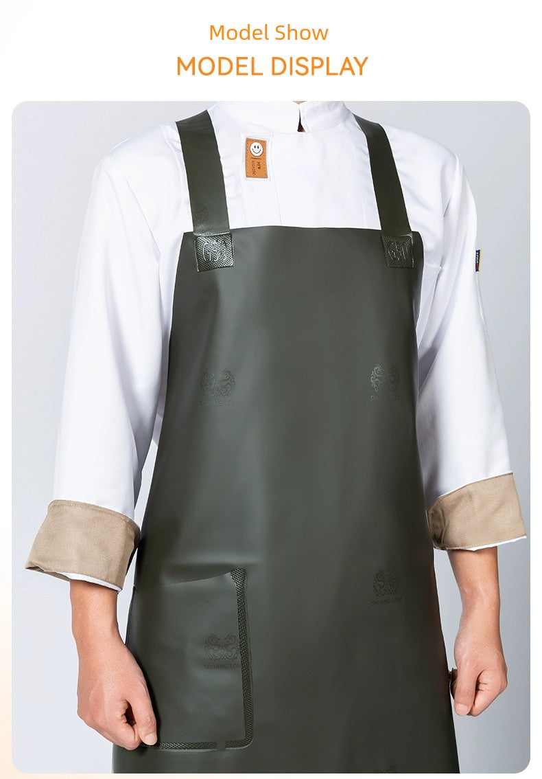 Beef Tendon Waterproof Special Apron for Dish Washing and Fish Killing Catering