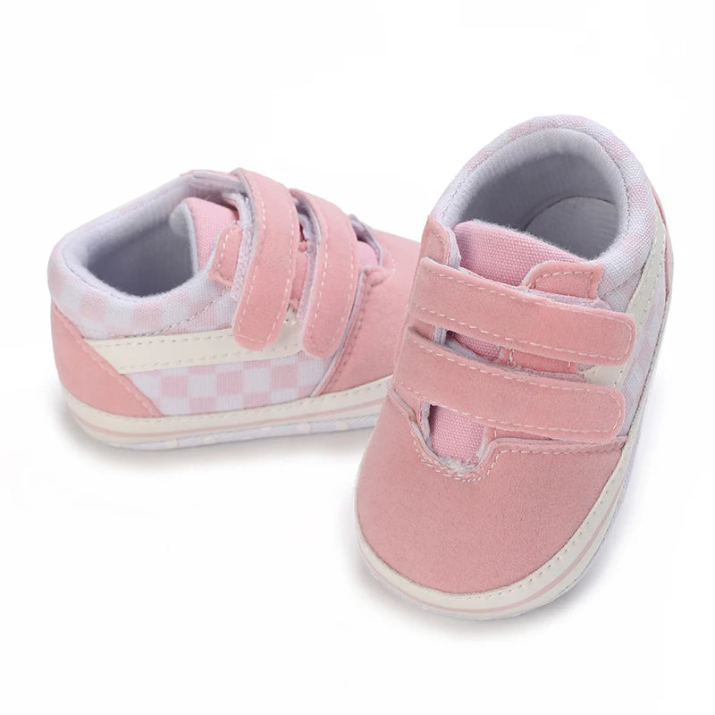 Spring and Autumn Sweet Pink Theme Girl Baby Casual Sports Shoes Soft Sole Comfortable Baby Walking Shoes 0-18M