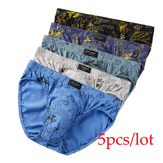 5pcs/Lot 7XL 100%Cotton Men Briefs Men's Underwear Male Briefs Underpants for Men Panties Mens Pant Men Shorts Comfort Pattern