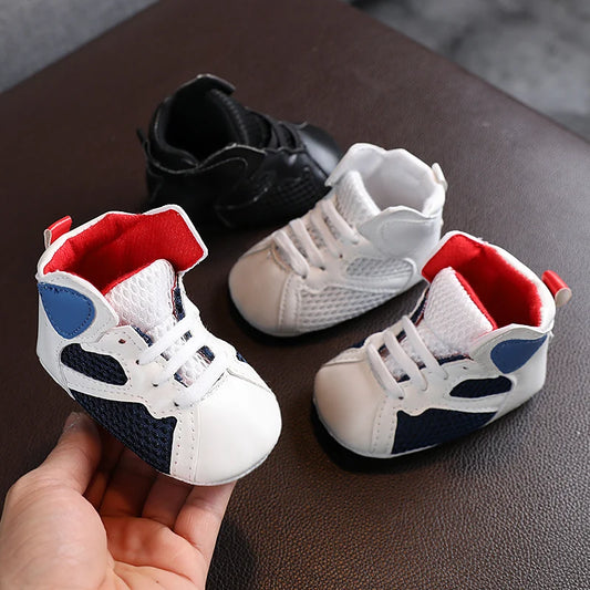 0-18 Months Newborn Baby Shoes for Boys Fashion Basketball Sports Shoes Soft Sole Comfortable Baby Walking Shoes