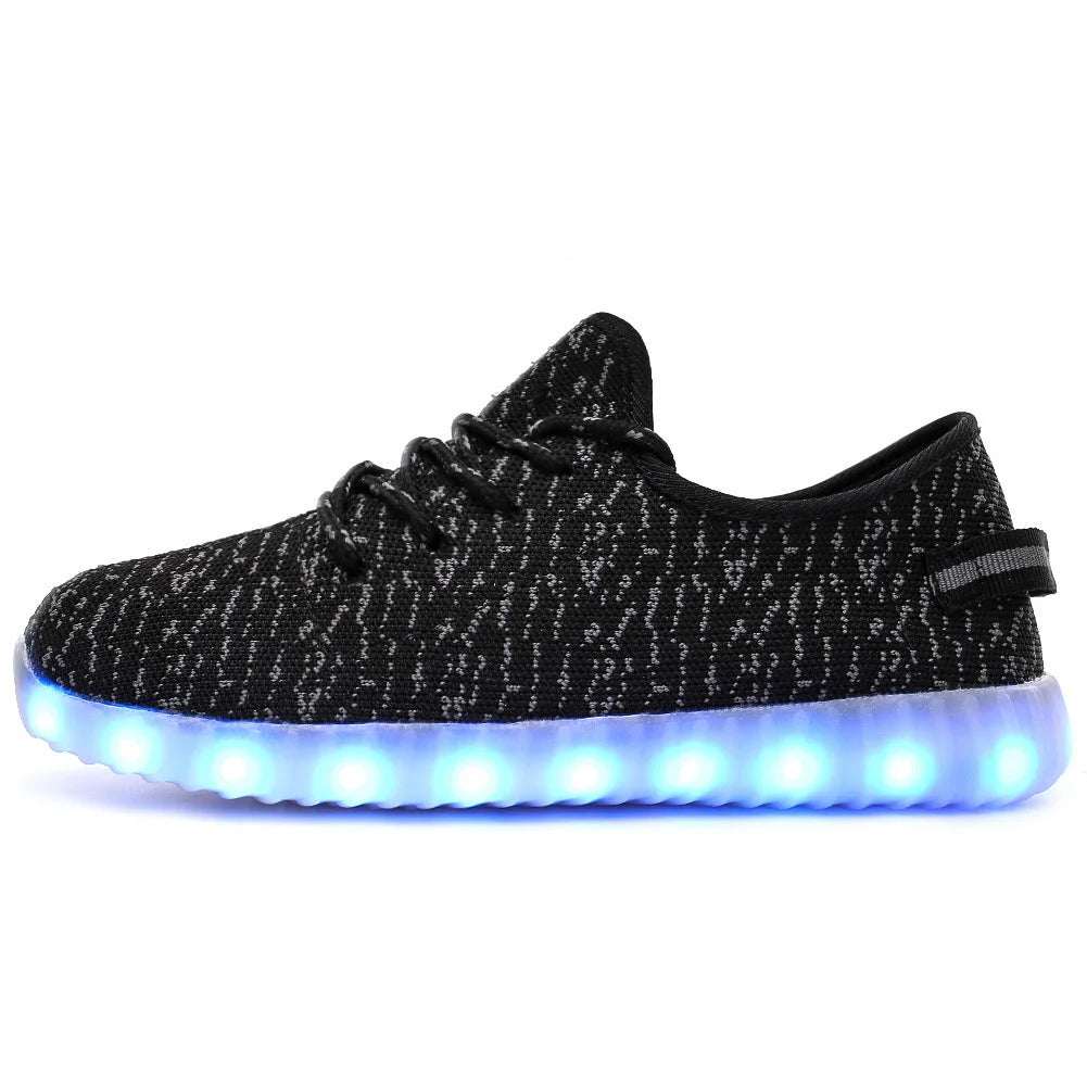 Men & Women LED  Shoes USB Rechargeable Breathable Fashion Adult Sneakers Large Size 35-46