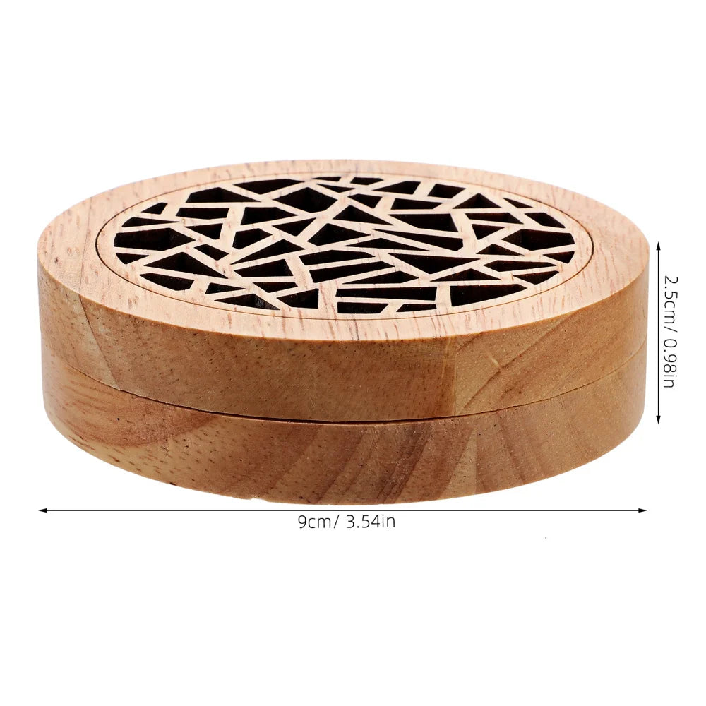 Solid Wood Aromatherapy Box Incense Holder Indoor Ornament Wooden Censer Cone Burner