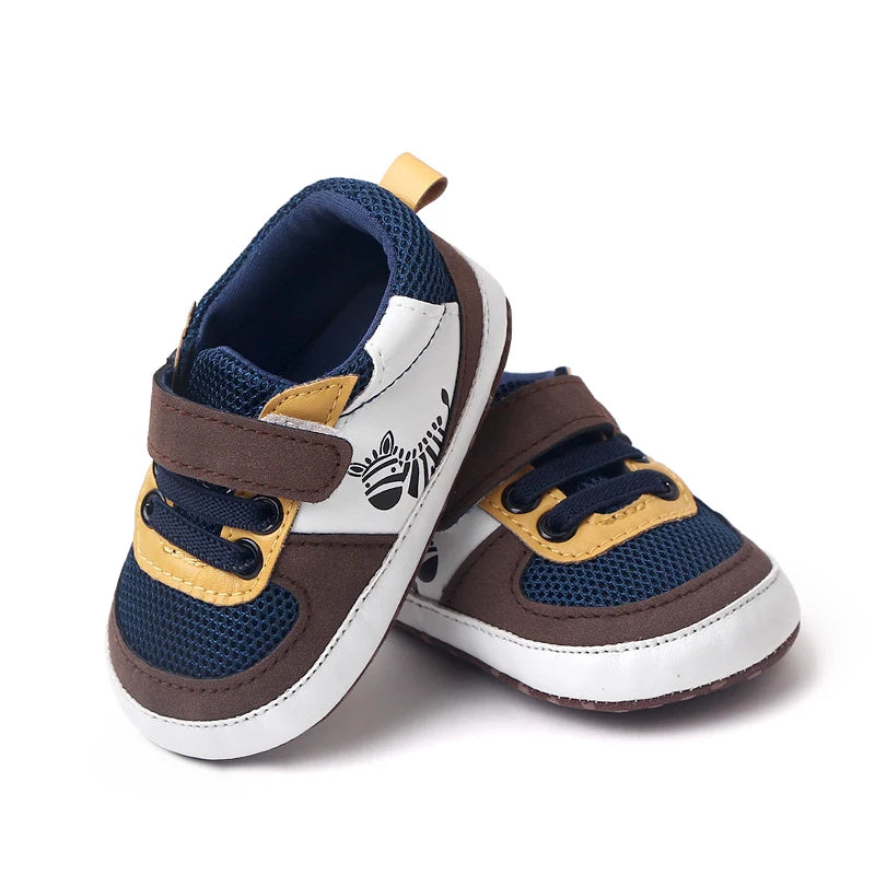 Baby Shoes 0-9-18 Months for Toddler Boys and Girls Soft Cotton Baby Sneaker Soft PU Leather Baby Casual Walking Shoes BH2319