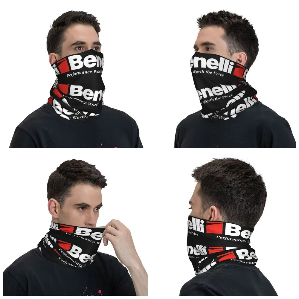 BENELLI MOTORCYCLE DESIGNS Bandana Neck Gaiter Printed Mask Scarf Multi-use Balaclava Hiking for Men Women Adult Breathable