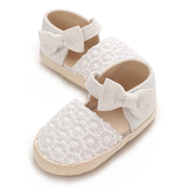 Summer Fashion Baby Shoes 0-18M Girl Baby Bow Casual Sandals Soft Sole Comfortable Baby Walking Shoes