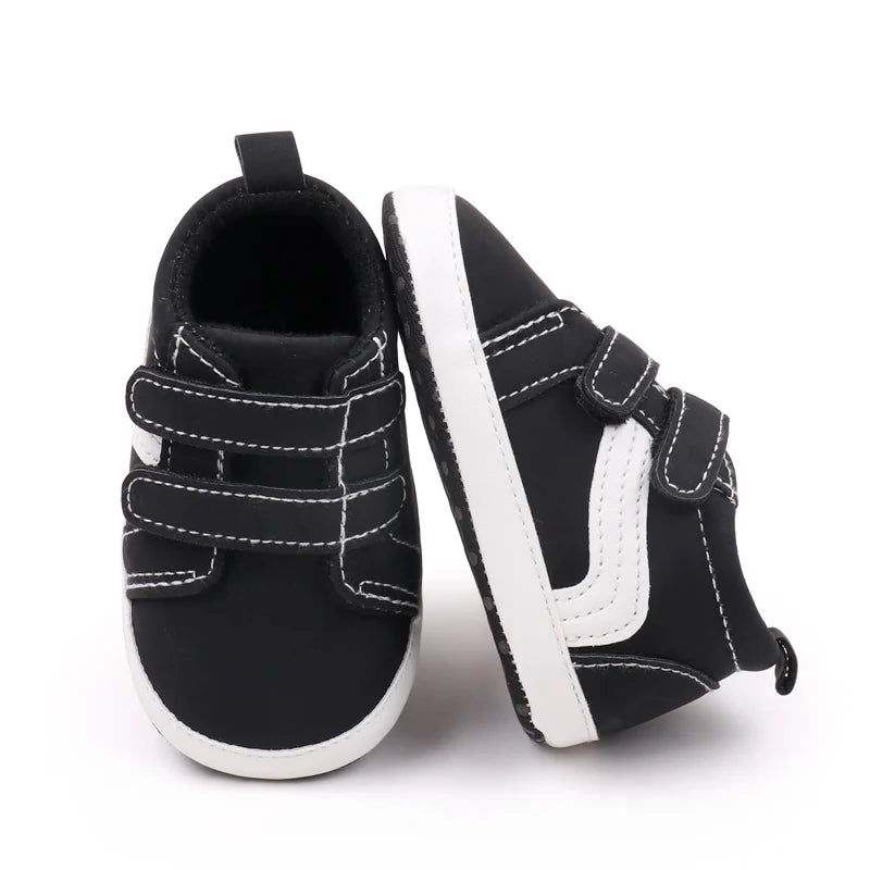 New White Baby Shoes Lovely Bear / Stripes Casual Soft Sole Anti-slip Infant Sports Toddler Boys Girls First Walkers