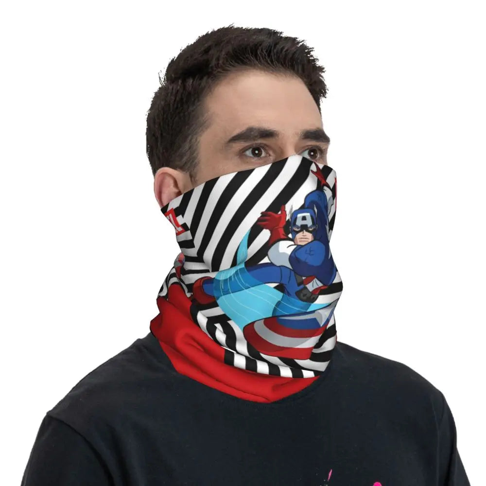 Limited Edition Bandana Neck Gaiter Motorcycle Club Marvel Face Scarf Cycling Face Mask Hiking Unisex Adult All Season