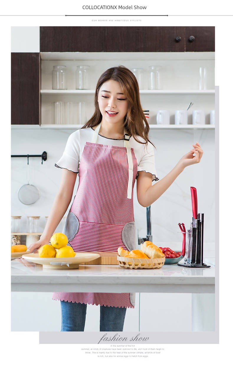 Kitchen For Home Oil-Proof Fashion Cooking Erasable Hand Apron