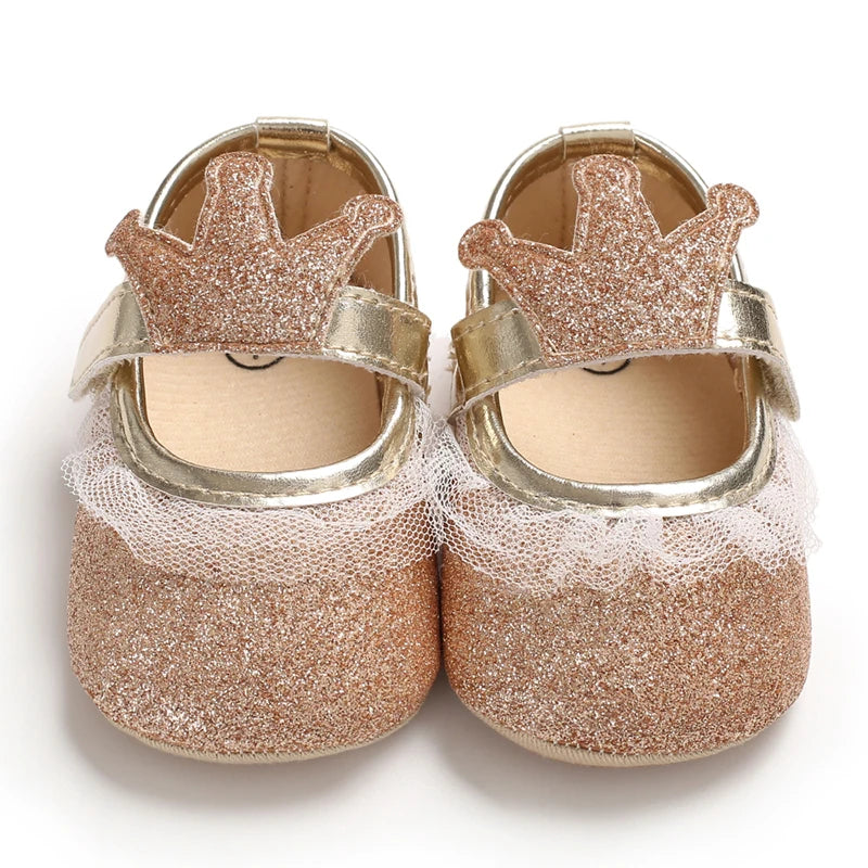 Fashionable Series Baby Shoes Girl Baby Cute Bow PU Princess Shoes Soft Cloth Sole Comfortable Walking Shoes Spring and Autumn