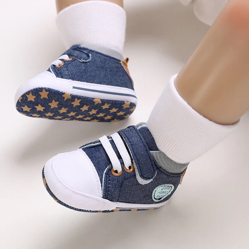 Lucky Blue Four Seasons Baby Soft Sole Walking Shoes for 0-1 Year Old Boys Casual Lightweight Sports Shoes Indoor Walking Shoes