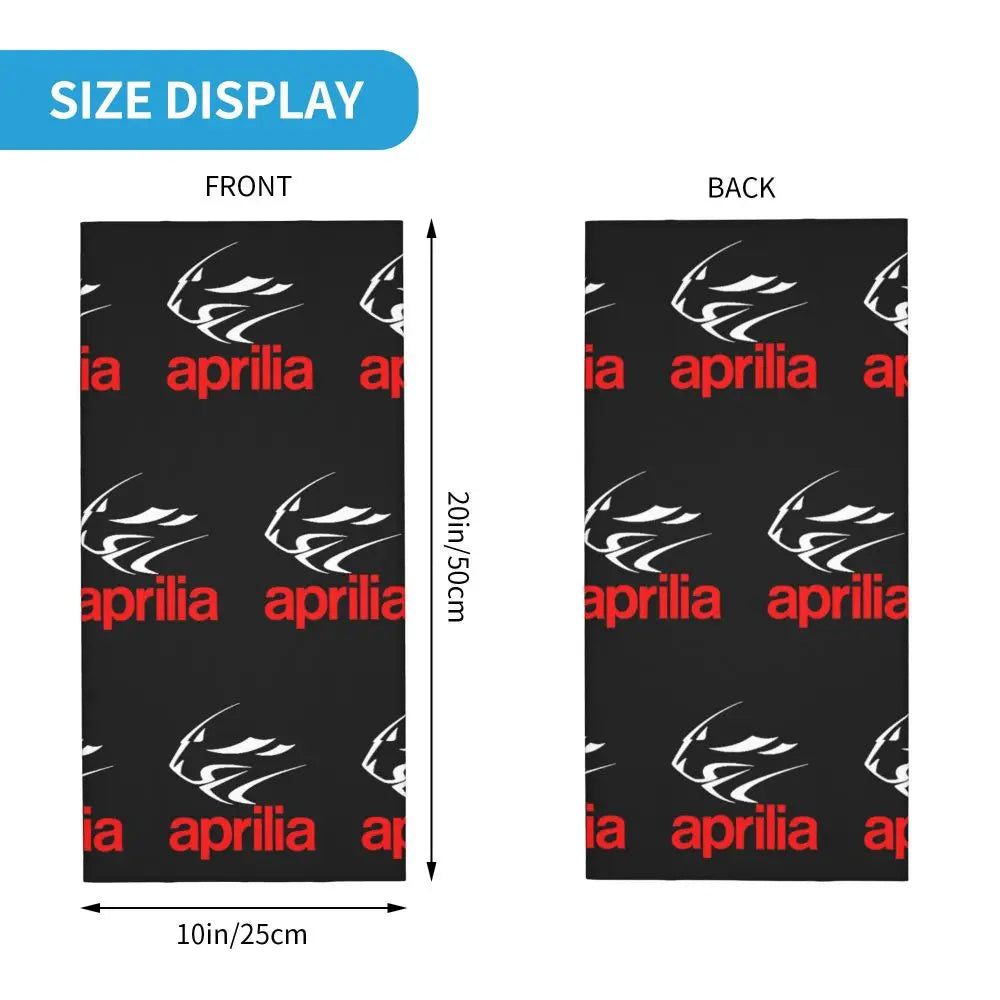 Aprilia Motorcycle Bandana Neck Cover Printed Motorcycle Racing Wrap Scarf Warm Face Mask Cycling for Men Women Adult All Season