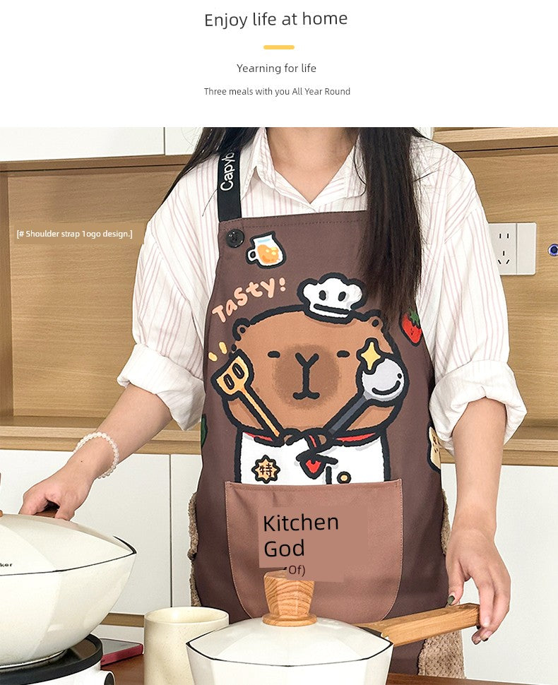 Cartoon Household Erasable Hand Anti-Dirty Multi-Functional Aprons