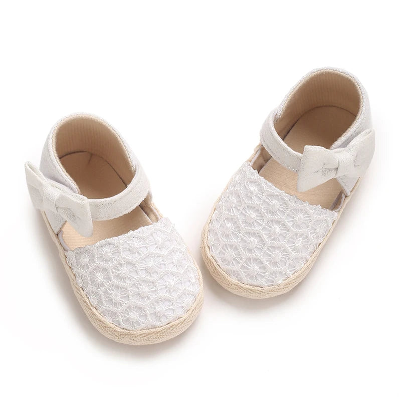 Summer Fashion Baby Shoes 0-18M Girl Baby Bow Casual Sandals Soft Sole Comfortable Baby Walking Shoes