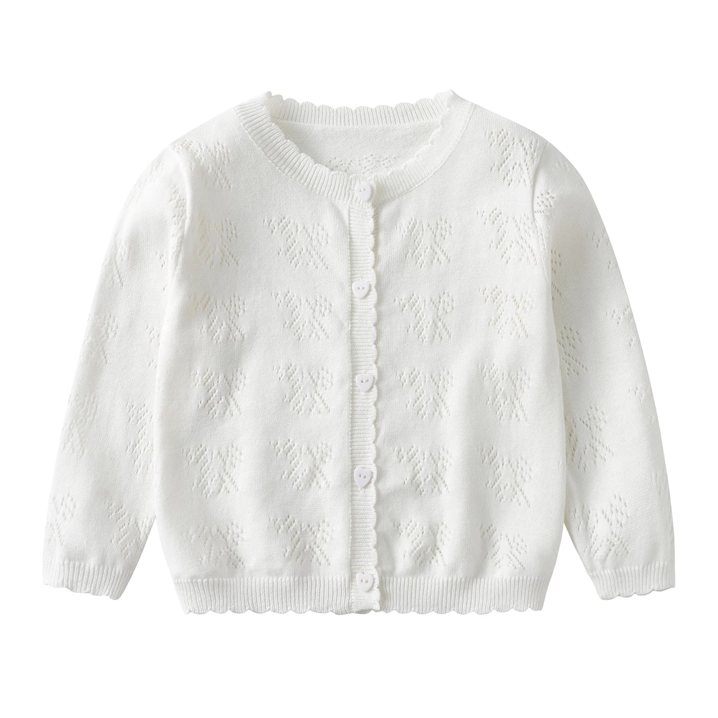 Children Clothing Girls' Knitted Cardigan Thin Spring and Autumn Baby Sweater Coat Cotton Thread Children's Outerwear Top