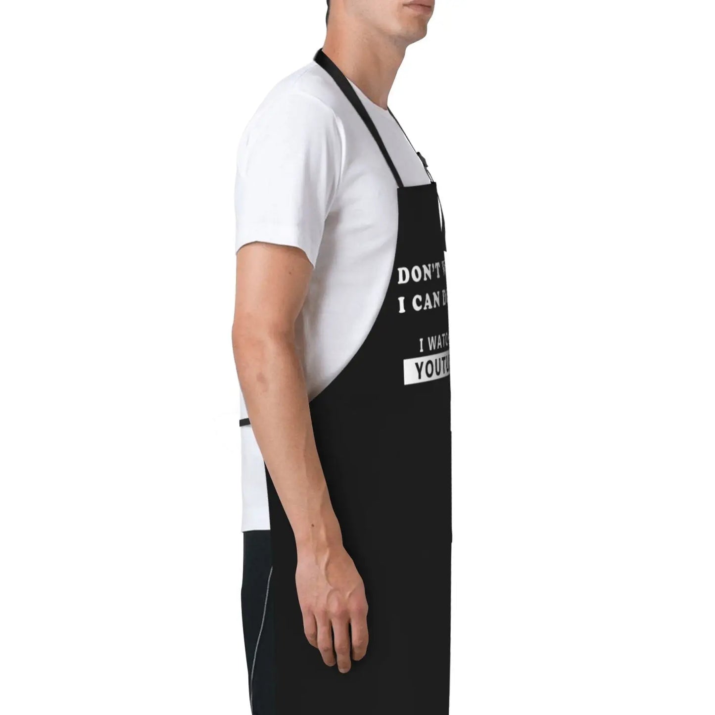 Funny Don't Worry I Can Do This Aprons for Men Women Creative Gifts for Mom BBQ Cooking Chef Apron with 2 Pockets Waterproof